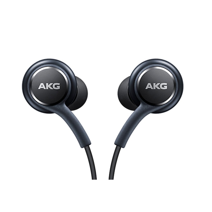 Слушалки AKG за Samsung Galaxy S10, S10+ Слушалки с микрофон, AKG Wired, 3,5 мм жак конектор, включен калъф за съхранение, черни, BBL1002