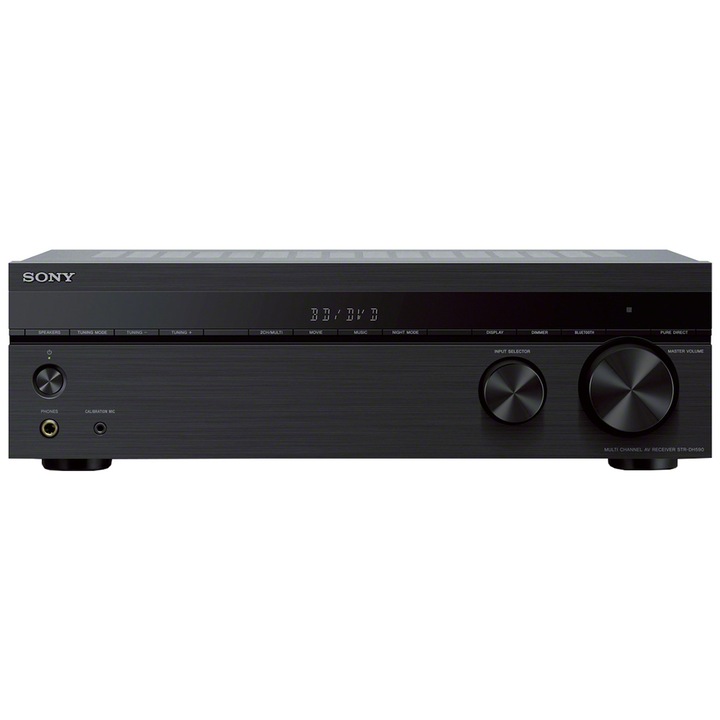 SONY STR-DH590 AV vevő, 5.2 csatornás, nagy felbontású, 4K HDR, 3D, 5 x 145 W, erősítő, Bluetooth, FM tuner, fekete