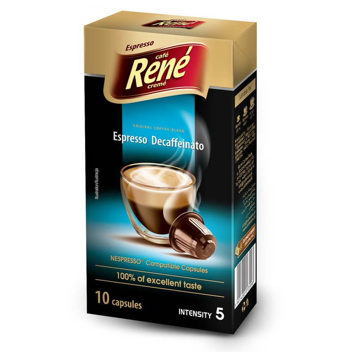 Café René Esspresso Decaffeinato Nespresso kompatibilis kávékapszula 10 db