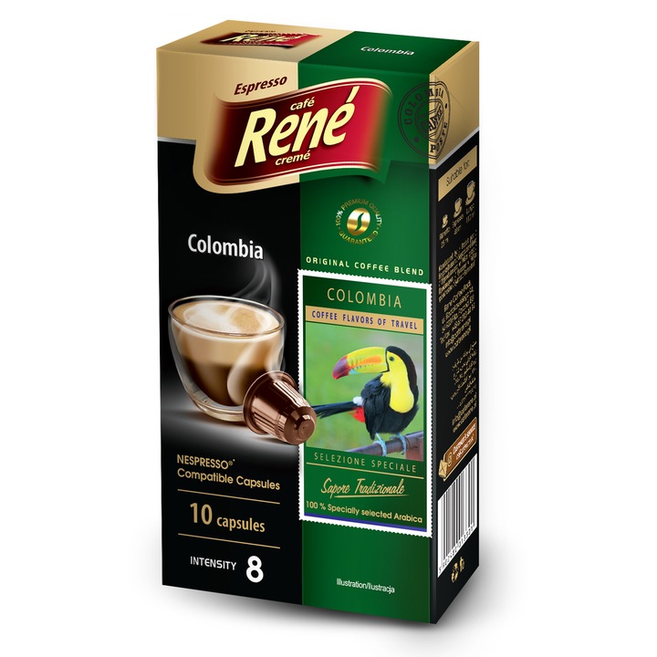 Café René Colombia Arabica Nespresso kompatibilis kávékapszula 10 db