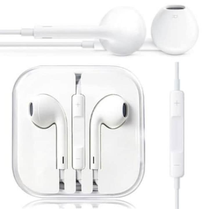 Casti stereo EarPods, Pentru Apple iPhone/iPad/iPod, Alb