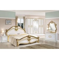 Dormitor italian clasic alb lucios AMALFI