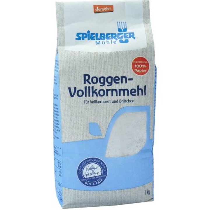 Faina integrala de secara Demeter bio, 1kg, Spielberger