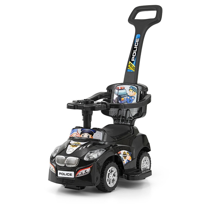 Masinuta copii 3 in 1, Milly Mally, Happy black