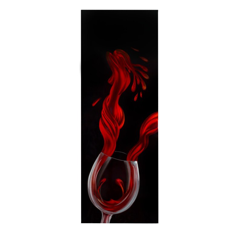 Tablou ''La bella vita'', realizat manual din aluminiu, 40 x 120 cm