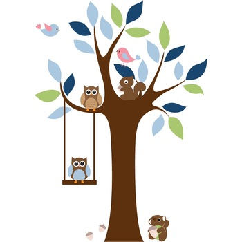 Copacelul din padure - stickere camera copii, 165x230 cm Copacelul din padure - stickere camera copii, 165x230 cm