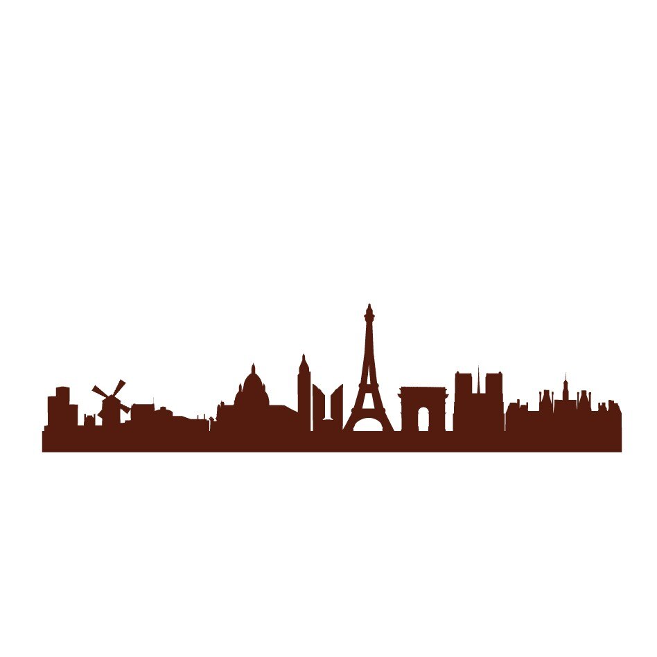 Paris - Sticker de perete, Maro, 170x44 cm