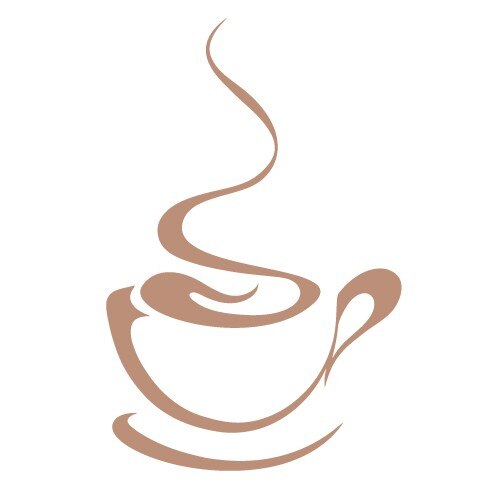Sticker decorativ Ceasca de cafea, Maro deschis, 70x107 cm