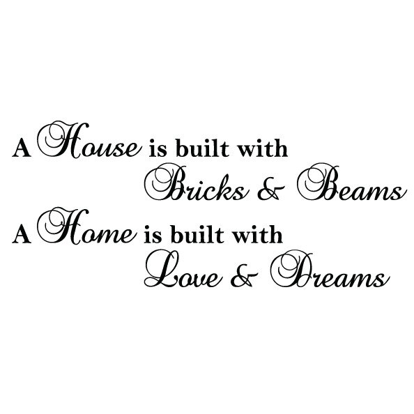 Sticker decorativ House vs Home, Negru, 120x51 cm