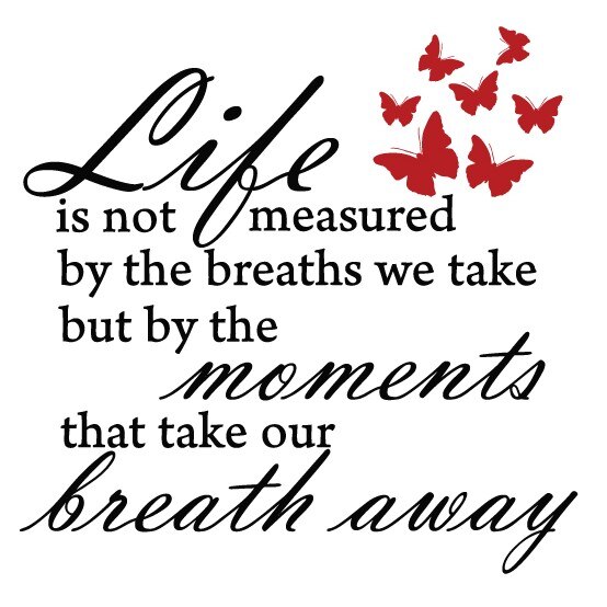 Sticker decorativ Viata si momentele ei importante, Negru cu Rosu, 50x50 cm