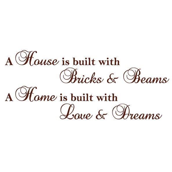 Sticker decorativ House vs Home, Maro, 120x51 cm