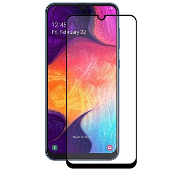 Folie sticla 3D securizata Samsung Galaxy A50, Negru Folie sticla 3D securizata Samsung Galaxy A50, Negru