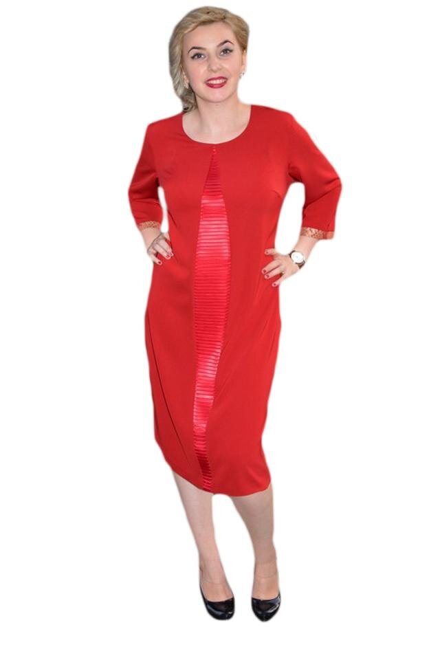 Rochie de birou cu decor de fronseuri, D&J Exclusive, Marsala