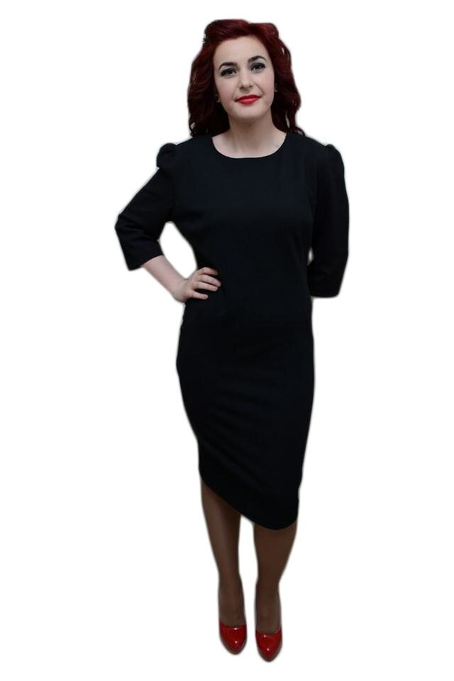 Rochie clasica, croi simplu si rafinat, D&J Exclusive, Negru