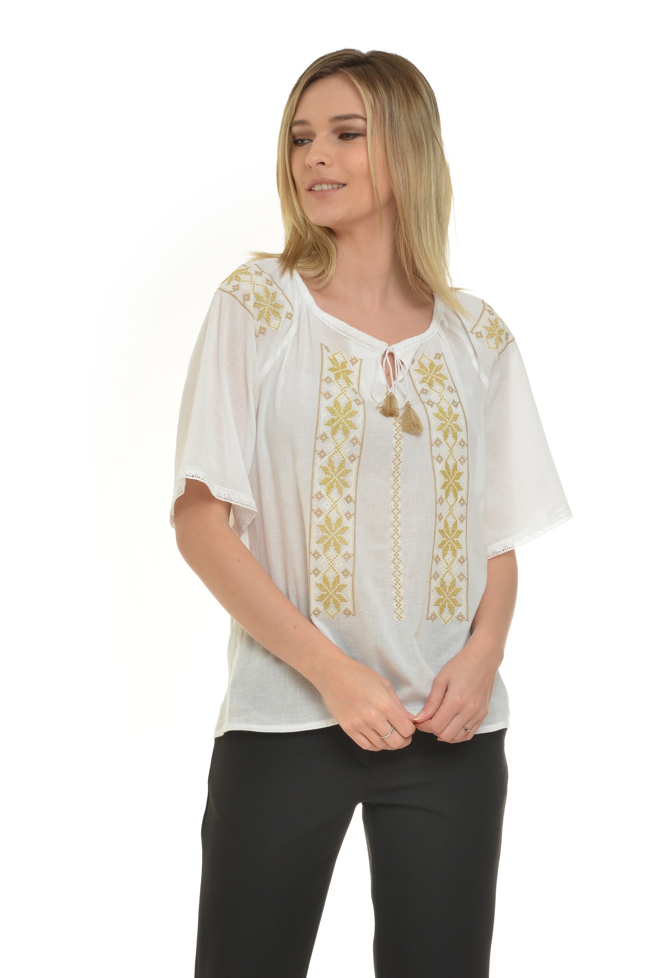 Review Company disconnected Bluza Ie Traditionala Romaneasca, panza topita, marime M, IE09A - eMAG.ro