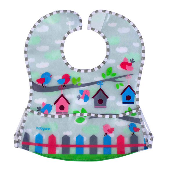 Bavetica moale cu buzunar 6m+ BabyOno Birdie