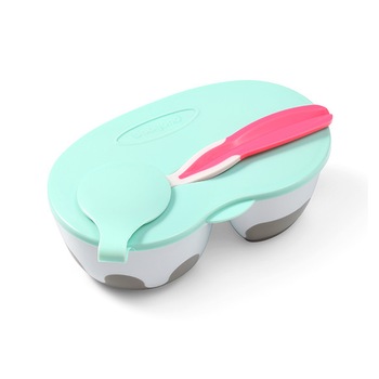 Set castron si lingurita Baby Ono Mint Set castron si lingurita Baby Ono Mint