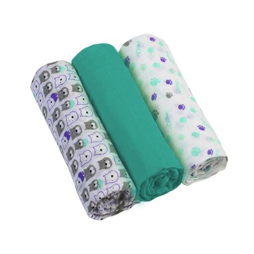 Scutece textile pentru bebelusi 3 buc BabyOno 05 Turcoaz