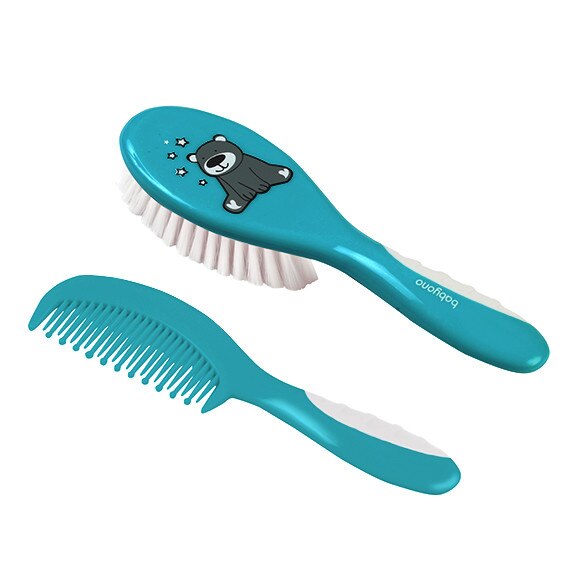 Set perie cu peri moi si pieptene Bear blue