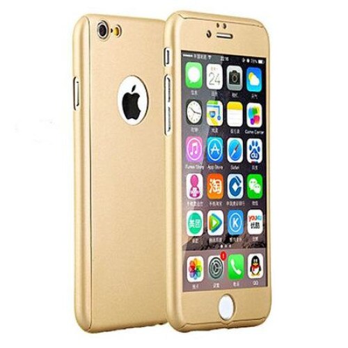 Husa iPhone 7 / 8 PROTECTS 360 + folie sticla, Gold