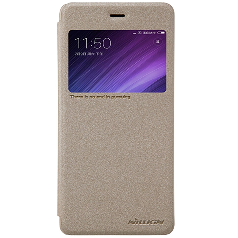 Husa flip Nillkin Sparkle pentru Xiaomi Redmi 4A, auriu