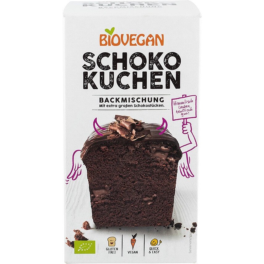 Premix bio pentru prajitura cu ciocolata, Biovegan 380g
