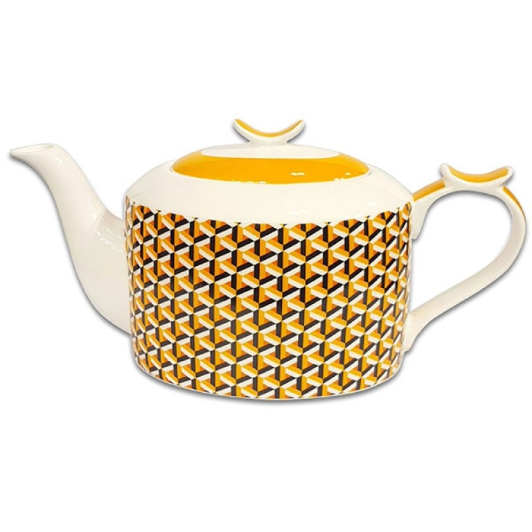 Ceainic portelan, Jameson, Model cu romburi, 1.3 L, Multicolor