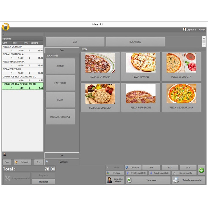 Soft restaurant si gestiune restaurant, MicroRestaurant Basic