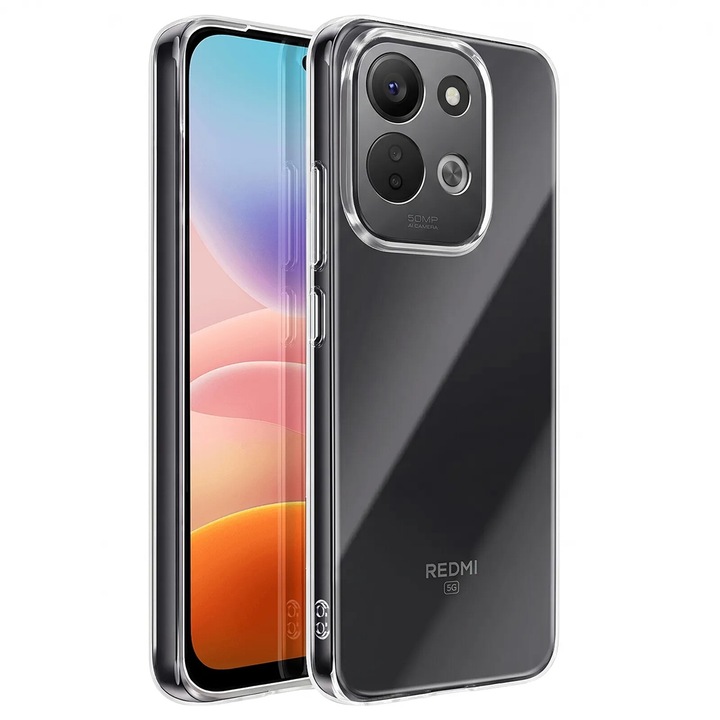 Husă de telefon compatibilă cu Xiaomi Redmi 17 4G / 5G - Husă din silicon transparent de 2mm pentru spate