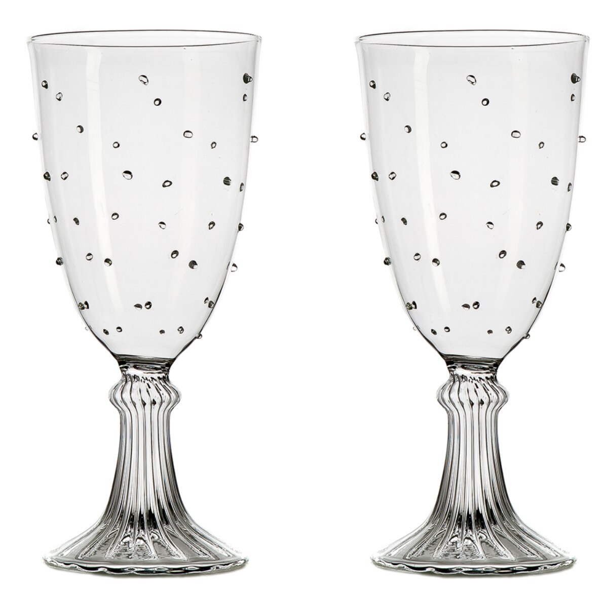 Set de 2 pahare de vin rosu ESTRELAS, Gabriela Seres, realizate manual, handmade