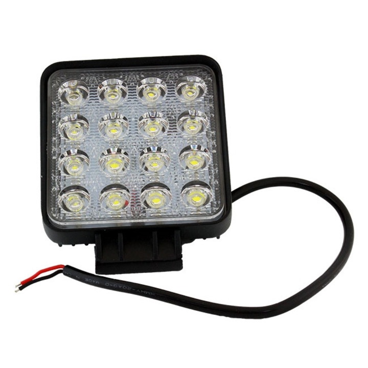 Proiector lucru 110x110x45mm, 16 LED-uri, 10-30V/48W, 3200lm