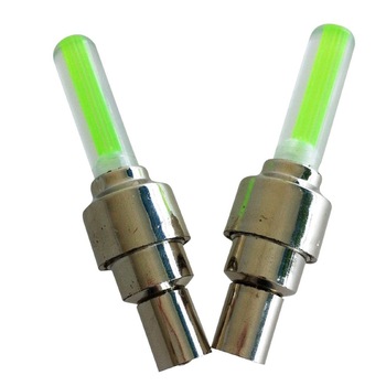 Set de lumini LED pentru bicicleta,masina,motocicleta, de culoare verde, capac cromat Set de lumini LED pentru bicicleta,masina,motocicleta, de culoare verde, capac cromat