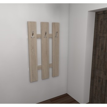 Cuier Trio Maxdeco sonoma cu agatatori finisaj crom lucios Cuier Trio Maxdeco sonoma cu agatatori finisaj crom lucios