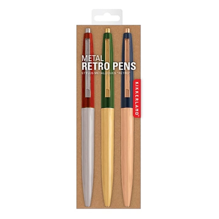 KIKKERLAND Toll, golyós, metál retro 3 db/csomag