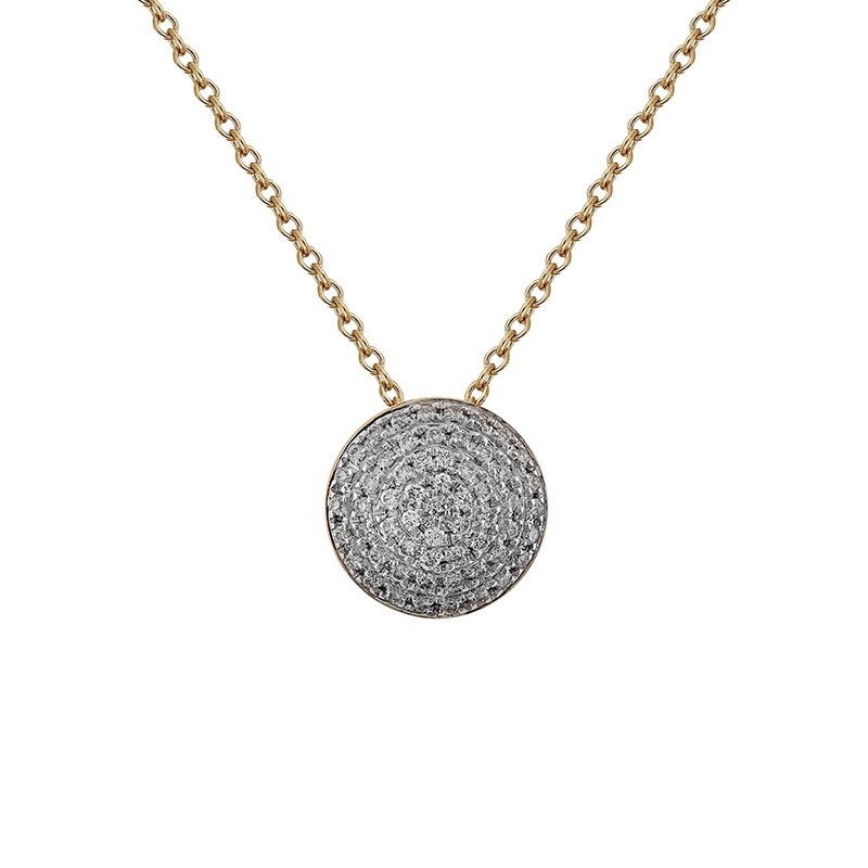 Pandantiv cu Lant Blanco's Aur 18k Diamante, Ajustabil 40-45 P2418745D-Y