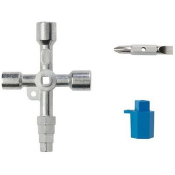 Cheie universala pentru tablouri electrice, 9 capete, 85mm Cheie universala pentru tablouri electrice, 9 capete, 85mm