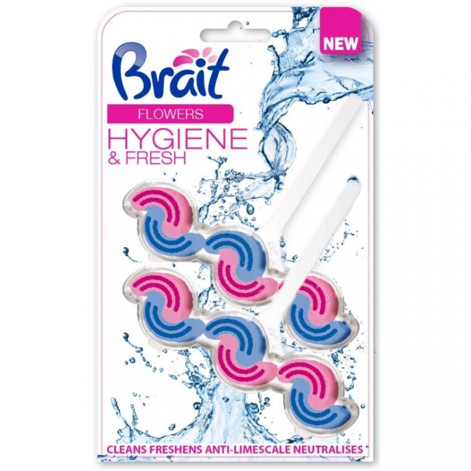 Odorizant WC Hygiene - Flower DUO , Set , 2 bucati , 45 gr + 45 gr , Brait