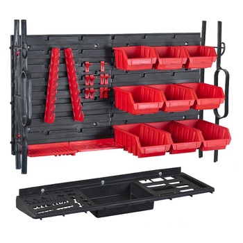 Organizator de scule cu fixare pe perete Patrol Fixing Wall Max 425101, cu 2 suporturi pentru cabluri, 9 compartimente Organizator de scule cu fixare pe perete Patrol Fixing Wall Max 425101, cu 2 suporturi pentru cabluri, 9 compartimente