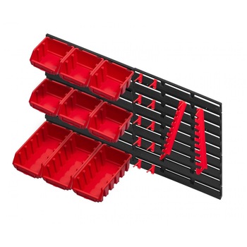 Organizator de scule cu fixare pe perete Patrol Fixing Wall FX11, 700x130x386 mm dimensiune, 9 compartimente Organizator de scule cu fixare pe perete Patrol Fixing Wall FX11, 700x130x386 mm dimensiune, 9 compartimente