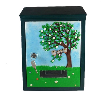 Cutie postala exterior din otel galvanizat, personalizata manual, verde 300x215x70 mm Cutie postala exterior din otel galvanizat, personalizata manual, verde 300x215x70 mm