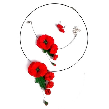 Set de colectie, trei piese, maci modelati manual, Tracolla Handmade, Set de colectie, trei piese, maci modelati manual, Tracolla Handmade,