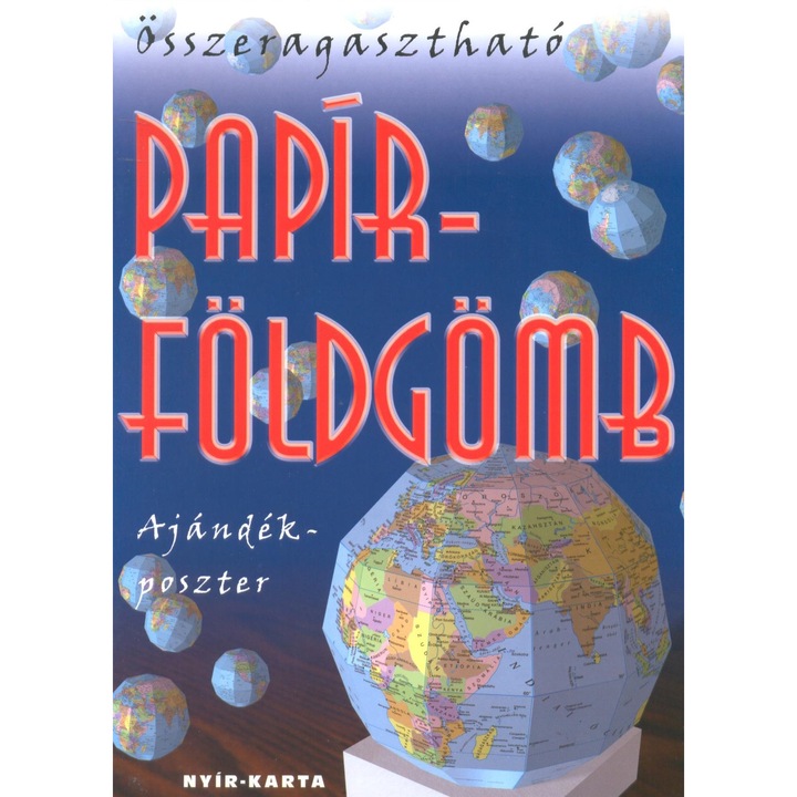 Papír földgömb (összeragasztható)