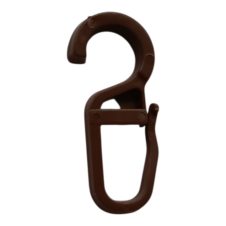 Set 100 Carlige din Plastic COLORATE pentru Inele (Lemn, Metal sau Plastic) – CULOARE: MARO