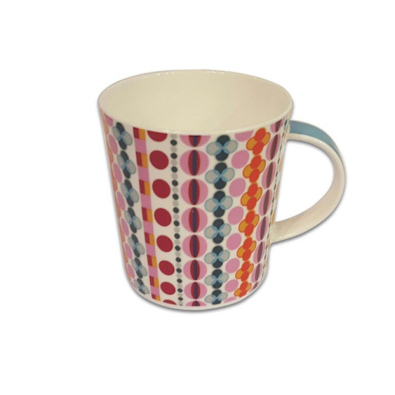 Cana portelan, Jameson, Motive retro, 300 ml, Multicolor