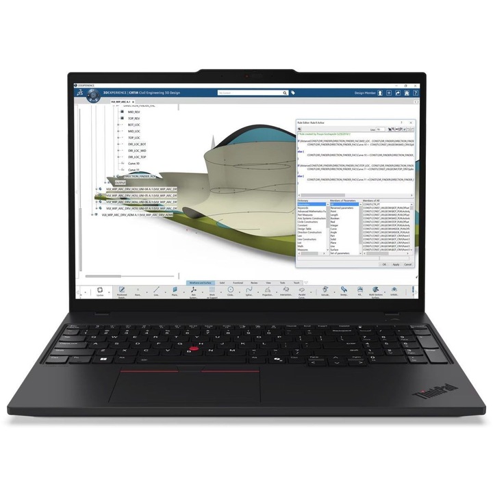 Laptop Lenovo ThinkPad P14s Gen 7 21XJ005XGE, 14 inch 1920 x 1200, Intel Core Ultra 7 366H 16 C / 22 T, N/A - N/A, N/A cache, N/A, 32 GB LPDDR5X, 1 TB SSD, Nvidia RTX PRO 1000, Windows 11 Pro, Tastatura US, Negru
