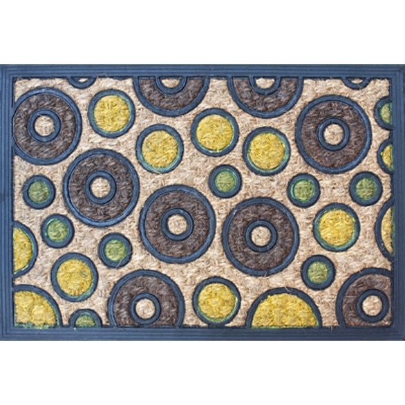 Covor intrare cauciuc si fibra de nuca de cocos 40x60 MN011557 multicolora