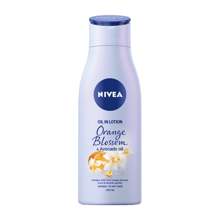 Lotiune de corp Nivea, flori de portocal si ulei de avocado, 250 ml