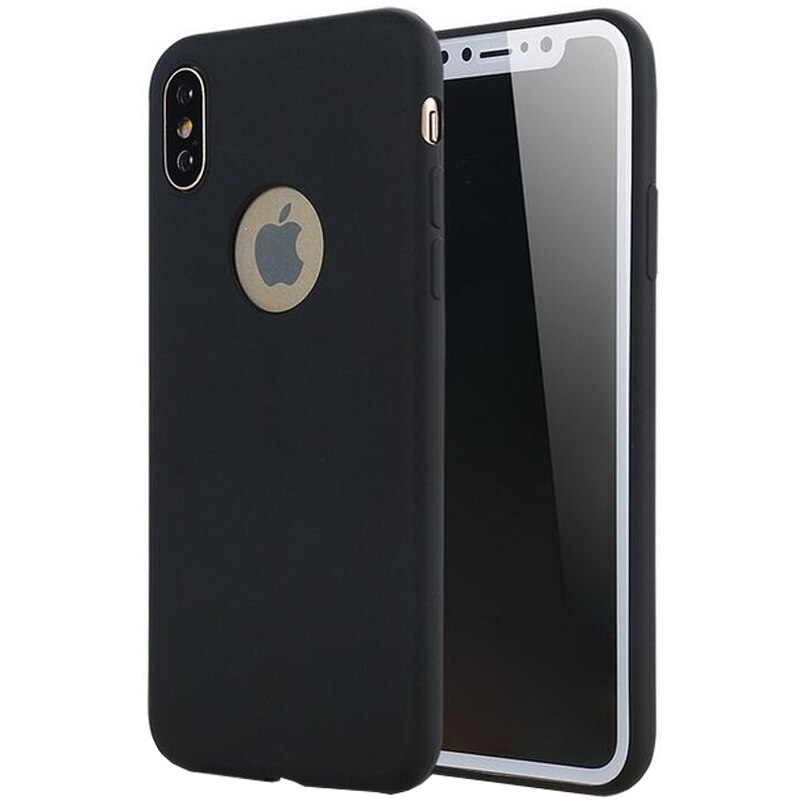 Husa de protectie silicon candy pentru iPhone X, Black