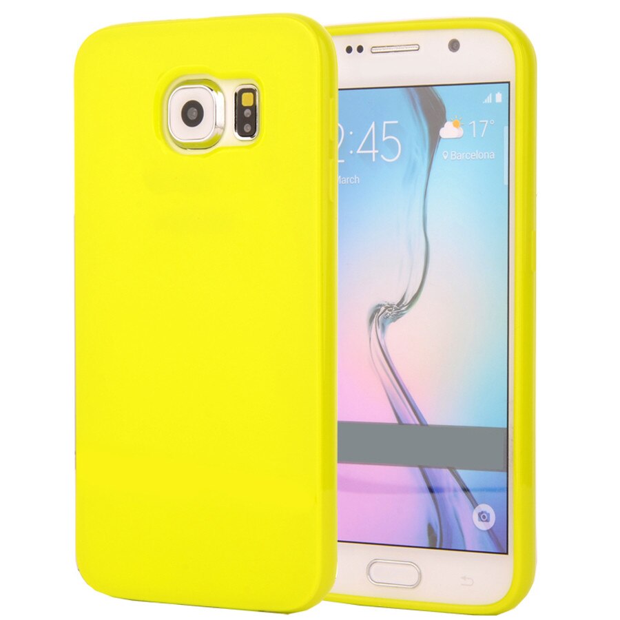 Husa de protectie silicon candy pentru Samsung Galaxy S6, Yellow