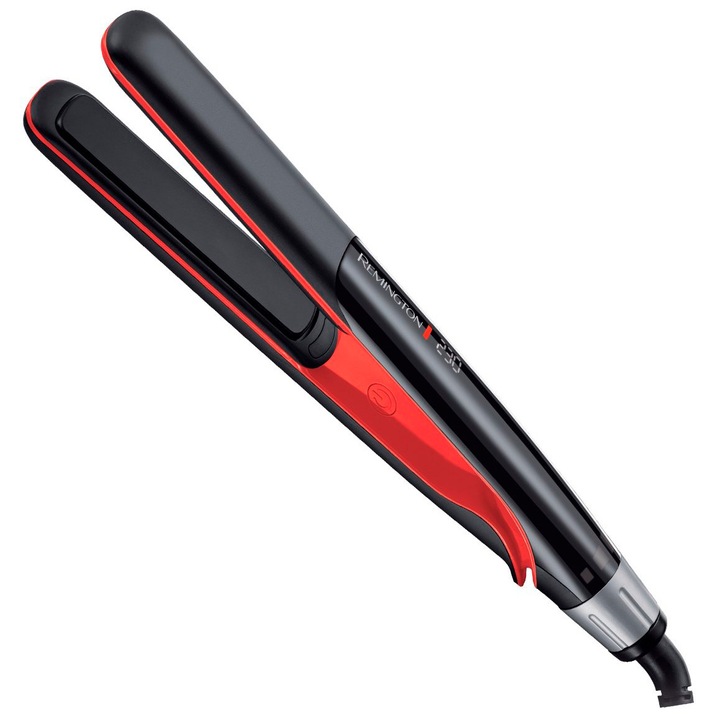 Remington Ultimate Glide S9700 Salon Collection hajsimító, 230°C, kerámia bevonat, Fekete/Piros